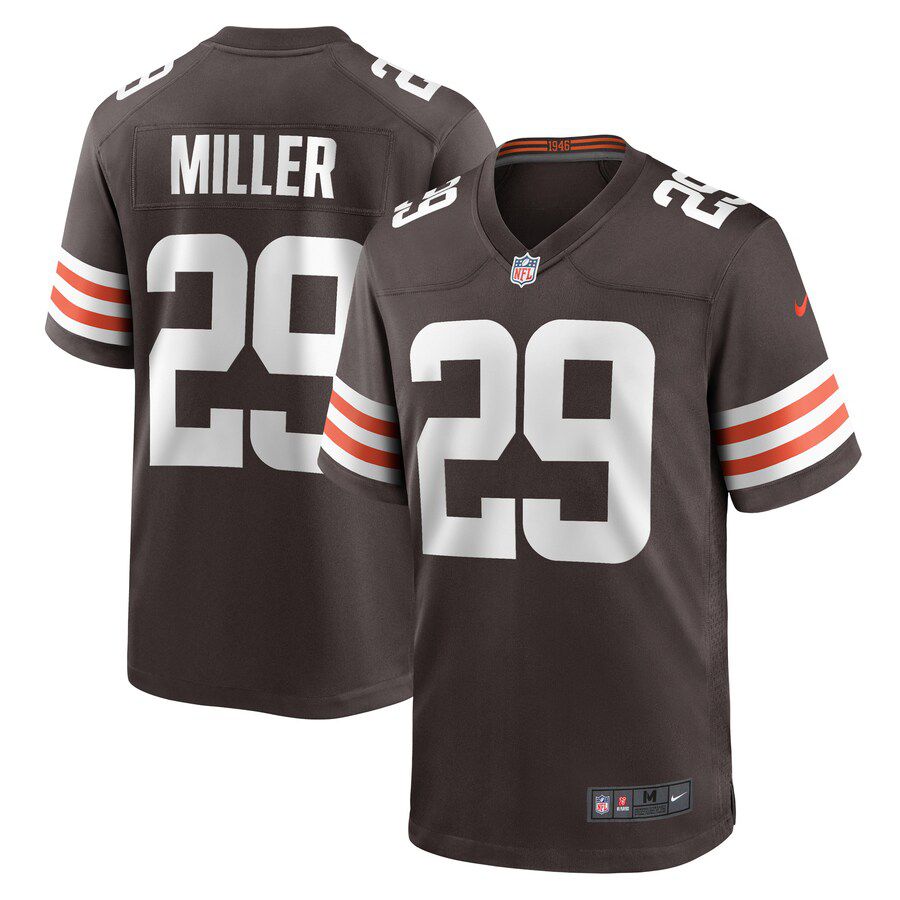 Men Cleveland Browns 29 Herb Miller Nike Brown Game Player NFL Jersey